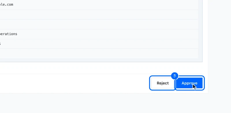 Step 5: Approve or reject. Click Approve to let it run, or Approve my version if you edited it.