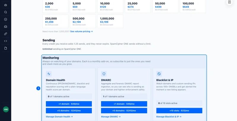 Step 1: Open Blacklists. Open Plan & Usage at the top right and click Manage Blacklist & IP under Monitoring, or go to the Blacklists page under Deliverability.