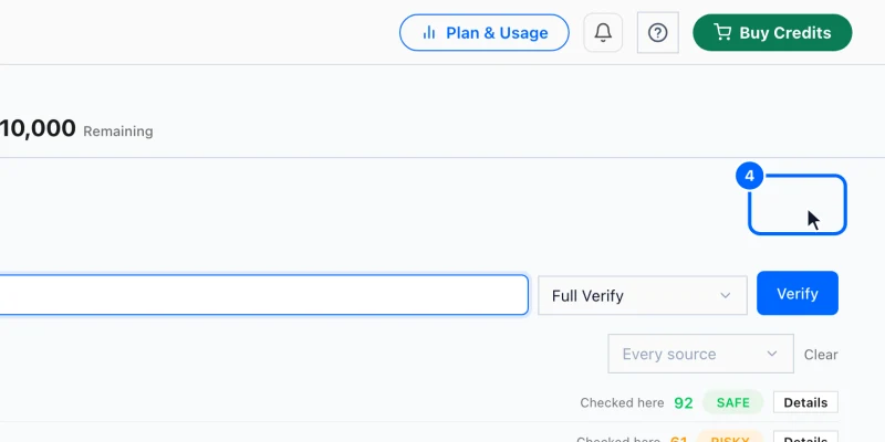 Step 4: Run the check. Click Verify.