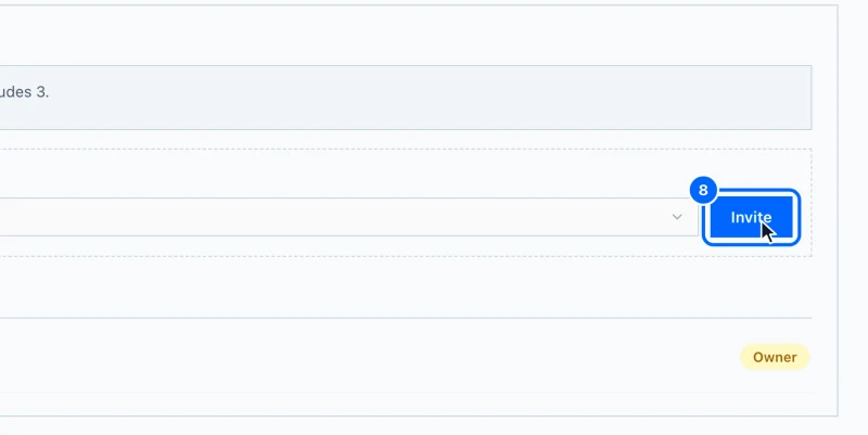Step 8: Send the invitation. Click Invite.